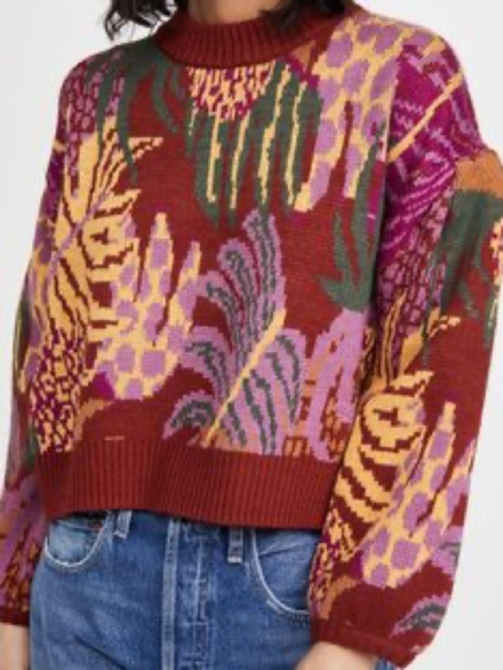 FARM Rio Graphic Jungle Sweater Size M - Picture 2 of 14